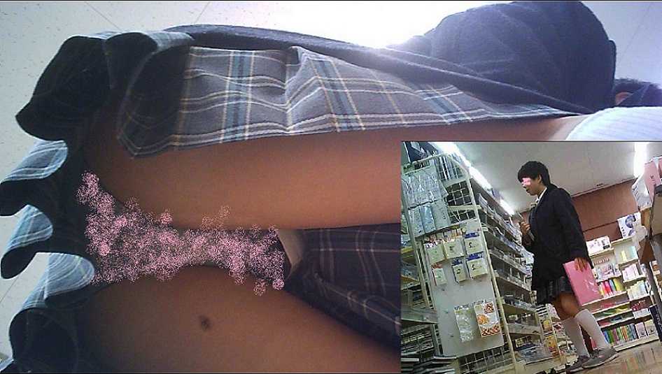 【床の目線5】 制服&芋&ショートカット&ボーイッシュの4大要素●kちゃん。お尻を突き出して、グレーパンティを見せてくれたよ