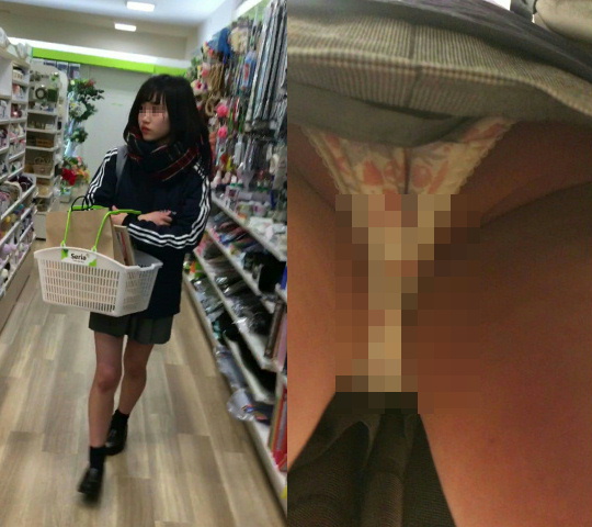 ２人のJK風の逆さパンチラ動画＆静止画　０７４