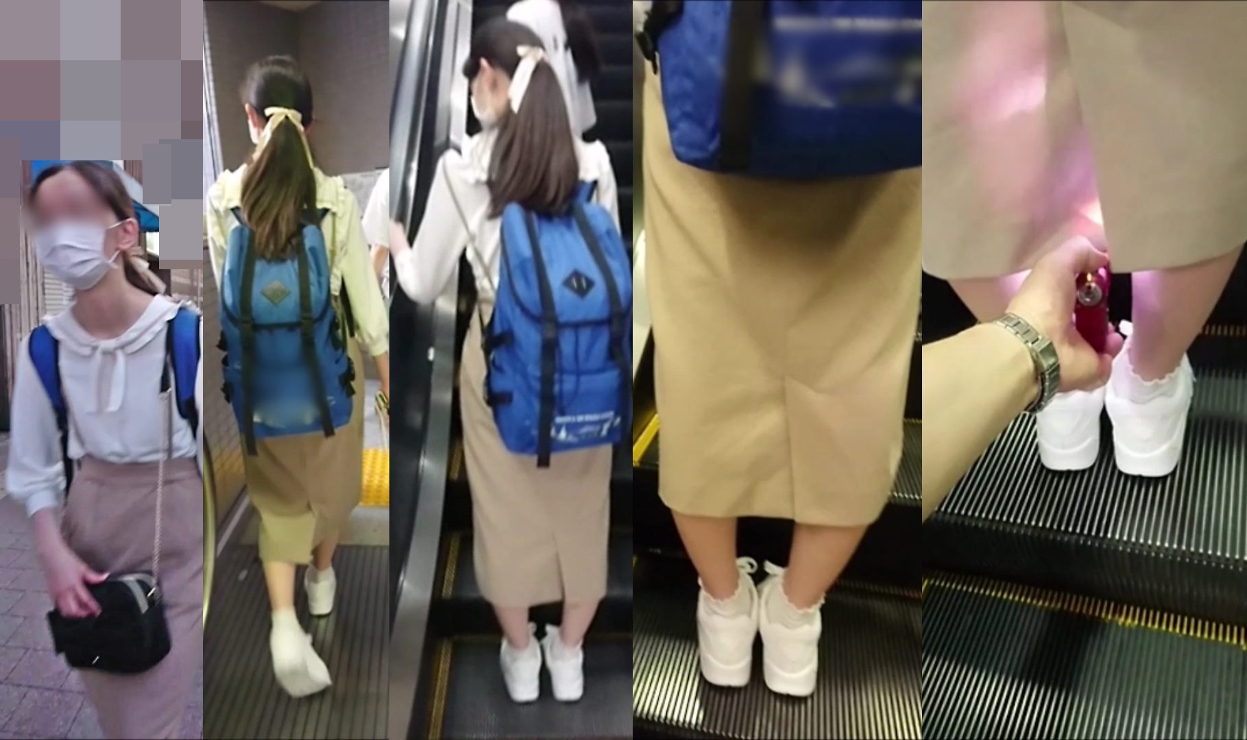 【再販】逆さの決定的瞬間！（5）旅行帰り女子の幼いパンティ