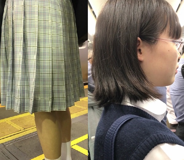【下から】人気制服ＪＫ接写編ＰＡＲＴ１【突っ込み】