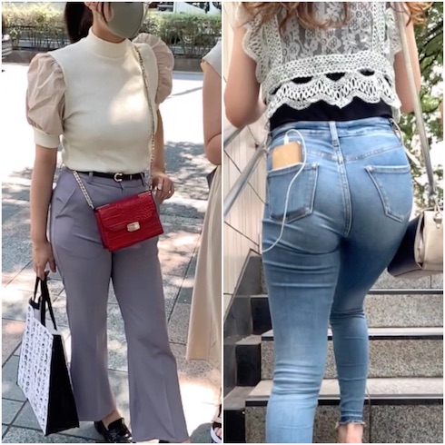 【2名・アイドル系の着衣尻】