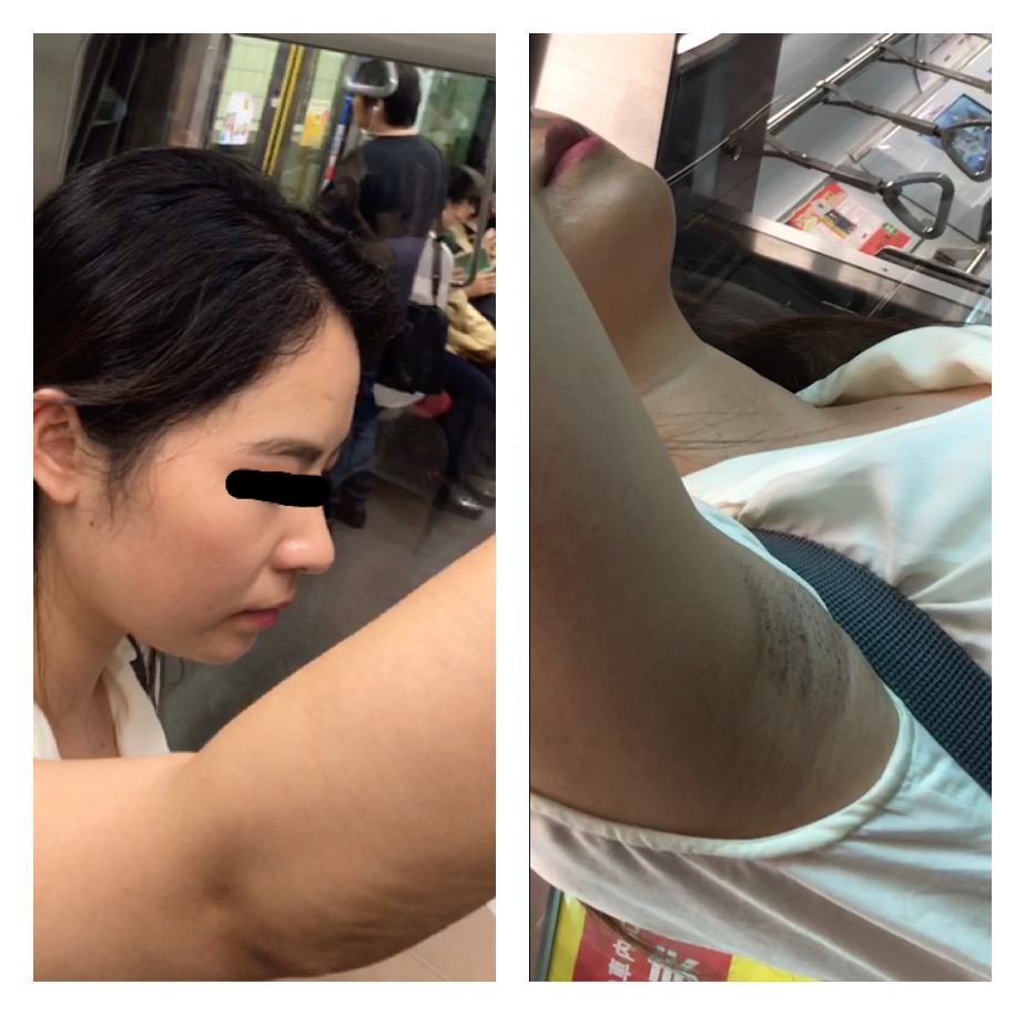 第二弾　剃り残し脇毛に興奮！奇跡の超ドアップ！S級美人お姉さんのエロ過ぎる腋4