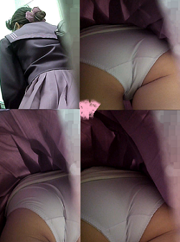 【女子高生パンチラ】強風風ちら＆極ミニスカート丸見えパンツ6