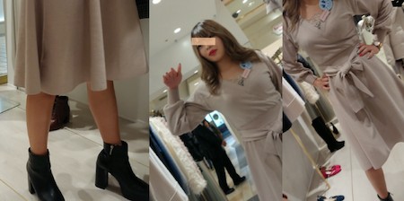 【ノーパン！？激エロTバックの巨乳店員さん】ミニスカショップ店員撮り３０