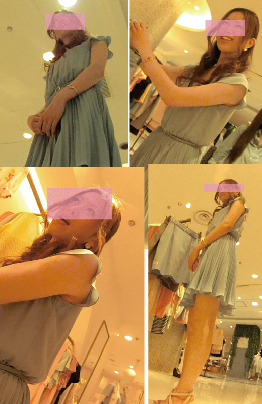 フルHD高画質パンチラ逆さ撮り051　ワインレッドのP店員さん