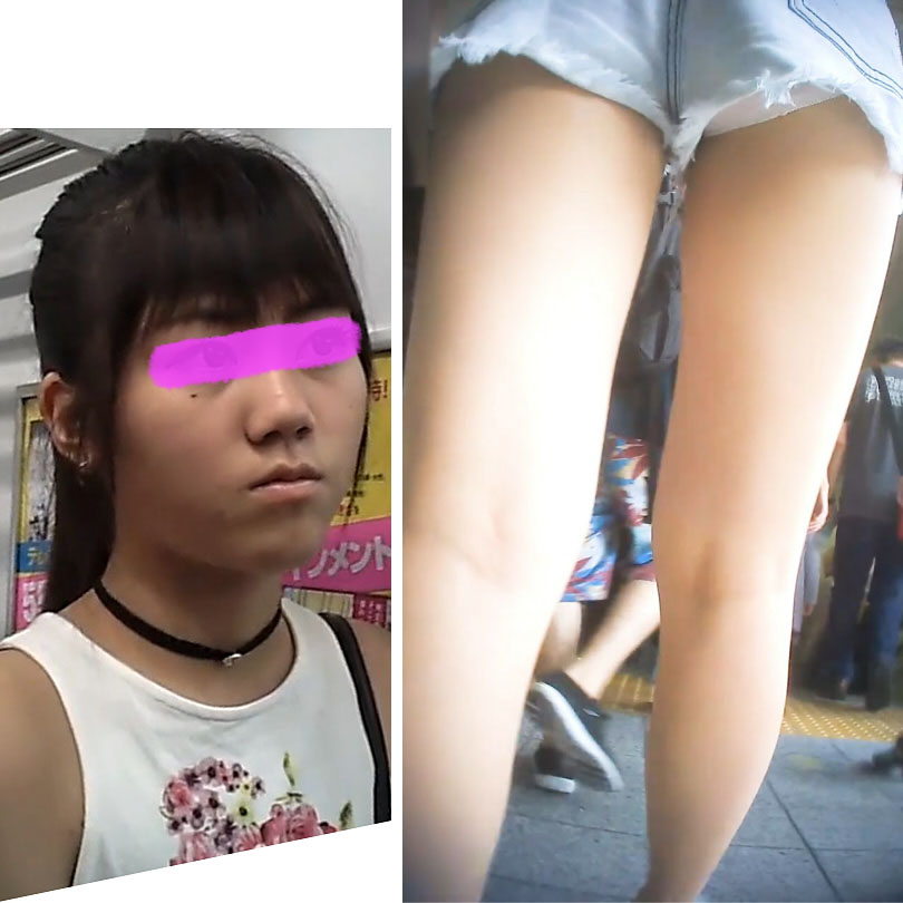 大きな瞳のお肌見せまくり美少女ちゃん！ショートパンツの隙間から生Pゲット[sol-111]